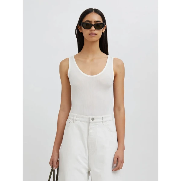 Christopher Esber Sonora Tank Bodysuit in White | Bodysuit | Luxury Shoes 