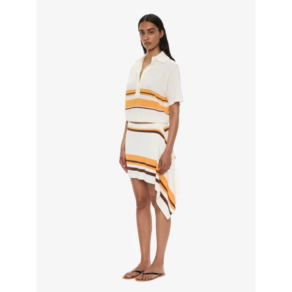 Christopher Esber Stripe Knit Clean Polo in Solaris Stripe | Sweaters | Luxury Shoes 