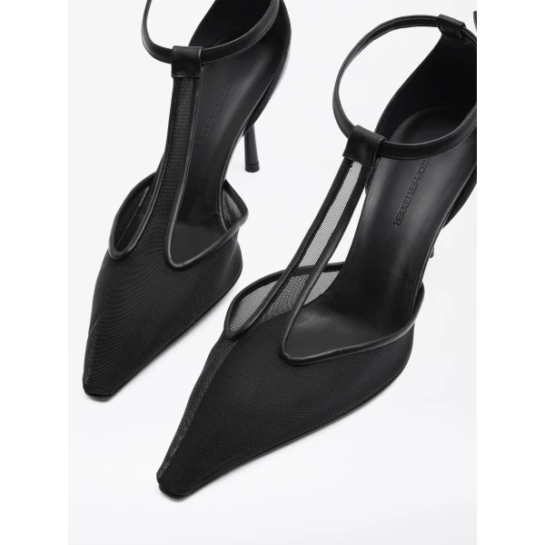 Christopher Esber T-Bar Vapour Heel in Black | Heels | Luxury Shoes 