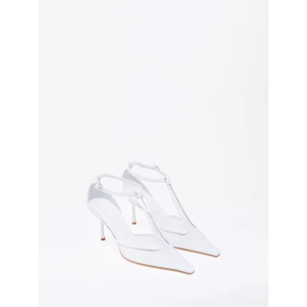 Christopher Esber T-Bar Vapour Heel in White | Heels | Luxury Shoes 