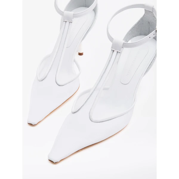 Christopher Esber T-Bar Vapour Heel in White | Heels | Luxury Shoes 