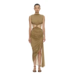 Christopher Esber Theia Separation Dress in Khaki | Maxi Dresses | Luxury Shoes 