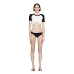 Christopher Esber Tucked Ringer Jersey Tee in Black White | T-shirts | Luxury Shoes 