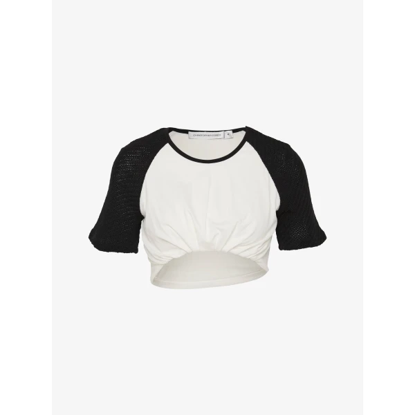 Christopher Esber Tucked Ringer Jersey Tee in Black White | T-shirts | Luxury Shoes 