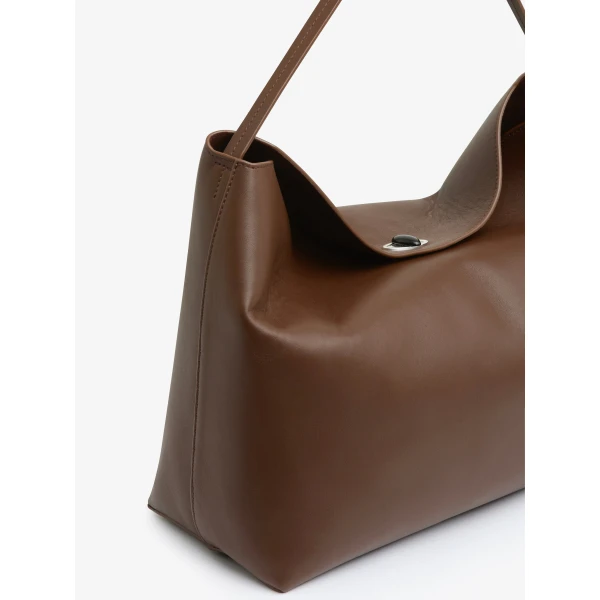 Christopher Esber Turnlock Grande Shoulder Bag in Espresso | Shoulder & Crossbody Bags | Luxury Shoes 