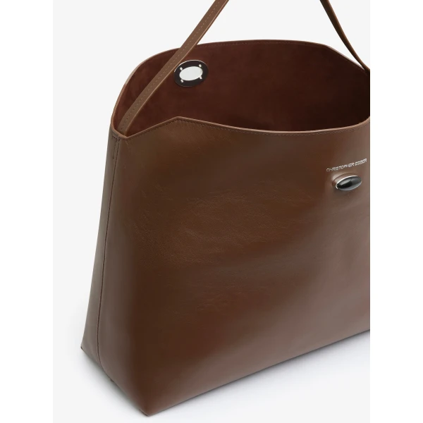 Christopher Esber Turnlock Grande Shoulder Bag in Espresso | Shoulder & Crossbody Bags | Luxury Shoes 