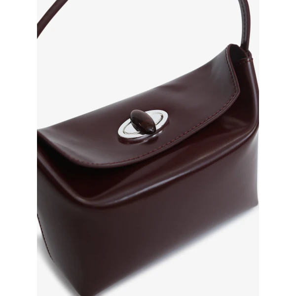 Christopher Esber Turnlock Polished Mini Bag in Barolo | Mini Bags | Luxury Shoes 