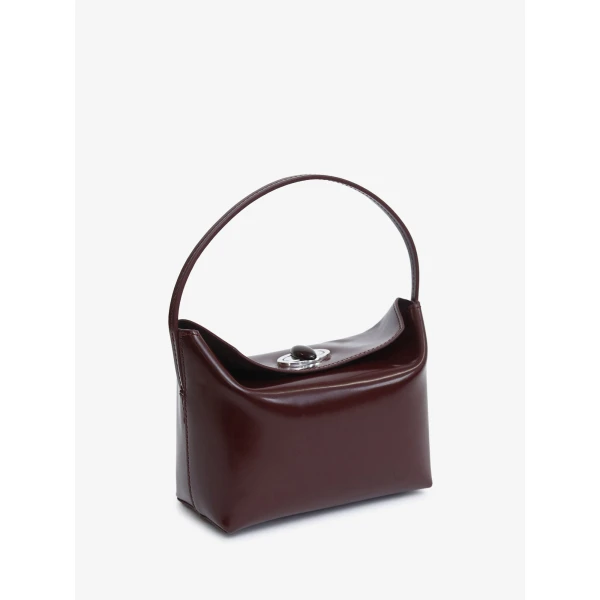 Christopher Esber Turnlock Polished Mini Bag in Barolo | Mini Bags | Luxury Shoes 