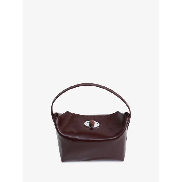 Christopher Esber Turnlock Polished Mini Bag in Barolo | Mini Bags | Luxury Shoes 
