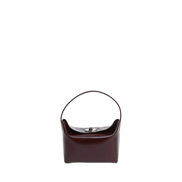 Turnlock Polished Mini Bag in Barolo