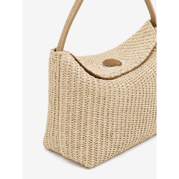 Christopher Esber Turnlock Raffia Mini Bag in Natural | Mini Bags | Luxury Shoes 