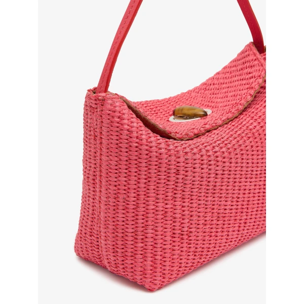Christopher Esber Turnlock Raffia Mini Bag in Watermelon | Mini Bags | Luxury Shoes 