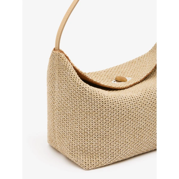 Christopher Esber Turnlock Raffia Shoulder Bag in Natural | Shoulder & Crossbody Bags | Luxury Shoes 