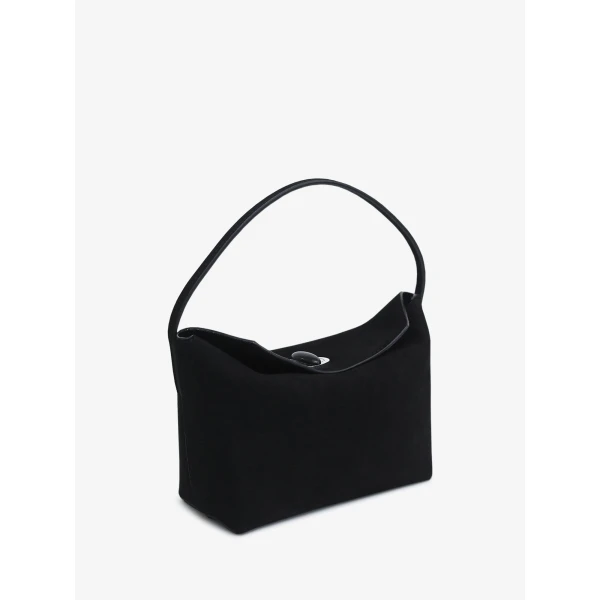 Christopher Esber Turnlock Suede Mini Bag in Black | Mini Bags | Luxury Shoes 