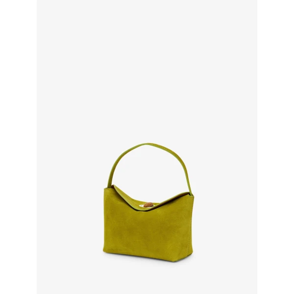 Christopher Esber Turnlock Suede Mini Bag in Chartreuse | Mini Bags | Luxury Shoes 