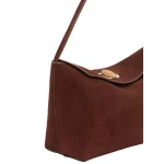 Christopher Esber Turnlock Suede Mini Bag in Espresso | Mini Bags | Luxury Shoes 