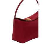 Christopher Esber Turnlock Suede Mini Bag in Wine | Mini Bags | Luxury Shoes 
