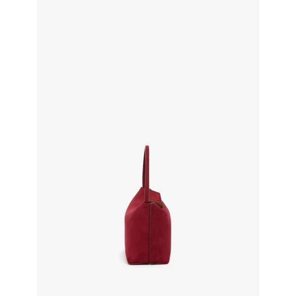 Christopher Esber Turnlock Suede Mini Bag in Wine | Mini Bags | Luxury Shoes 