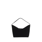 Christopher Esber Turnlock Suede Shoulder Bag in Black | Shoulder & Crossbody Bags | Luxury Shoes 