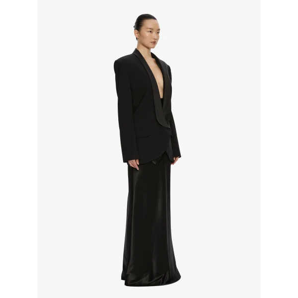 Christopher Esber Tuxedo Contrast Wool Blazer in Black | Blazers | Luxury Shoes 