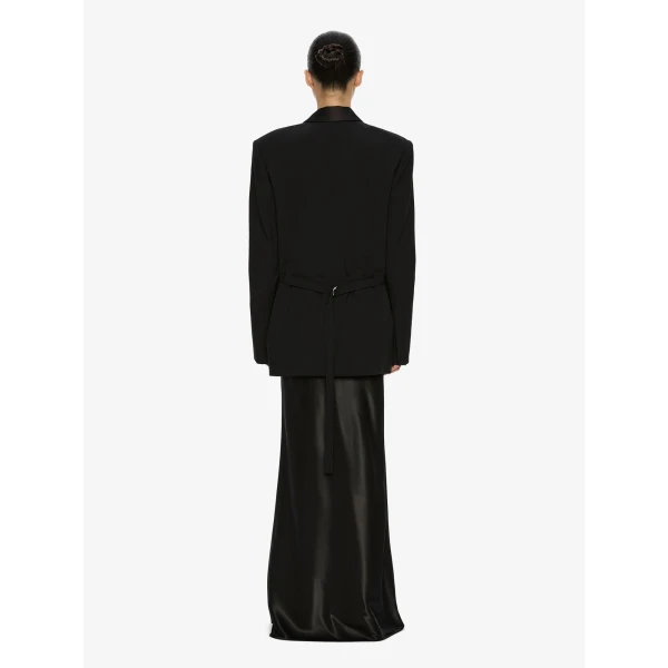 Christopher Esber Tuxedo Contrast Wool Blazer in Black | Blazers | Luxury Shoes 