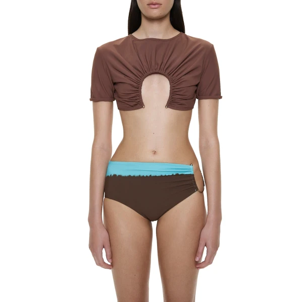 Christopher Esber U Prong Tee in Husk Brown | Bikini | Luxury Shoes 