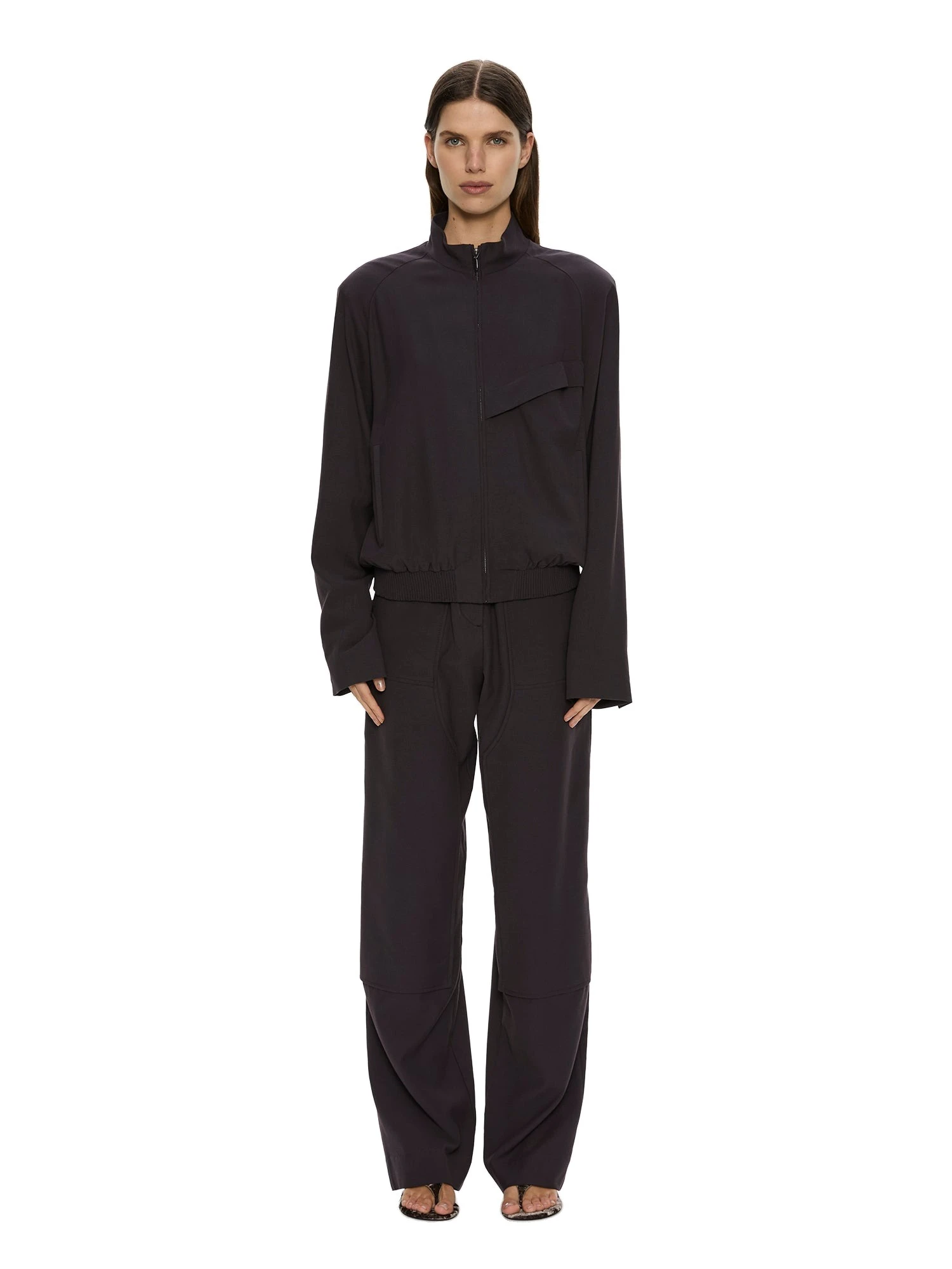 Christopher Esber Utility Twill Trouser in Eggplant Christopher Esber Utility Twill Trouser in Eggplant | Pants | Luxury Shoes