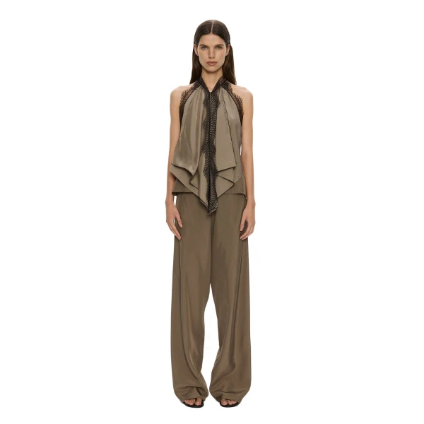 Christopher Esber Vera Bias Trouser in Light Umber | Pants | Luxury Shoes 