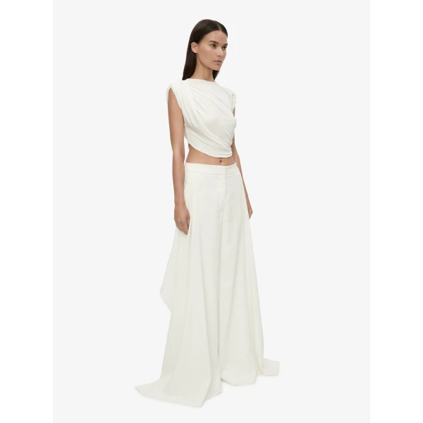 Christopher Esber Verve Twisted Tank in White | Sleeveless | Luxury Shoes 