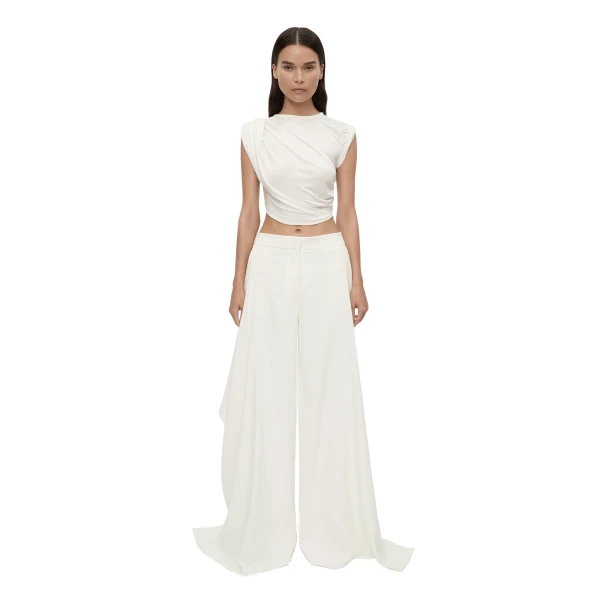 Christopher Esber Verve Twisted Tank in White | Sleeveless | Luxury Shoes 
