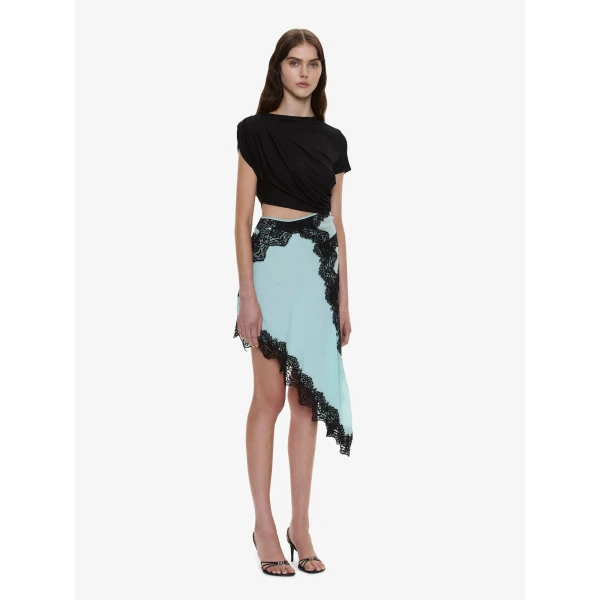 Christopher Esber Verve Twisted Tee Mini Dress in Mystic Mint Multi | Mini Dresses | Luxury Shoes 