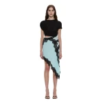Christopher Esber Verve Twisted Tee Mini Dress in Mystic Mint Multi | Mini Dresses | Luxury Shoes 