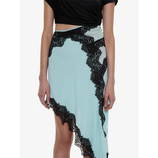Christopher Esber Verve Twisted Tee Mini Dress in Mystic Mint Multi | Mini Dresses | Luxury Shoes 