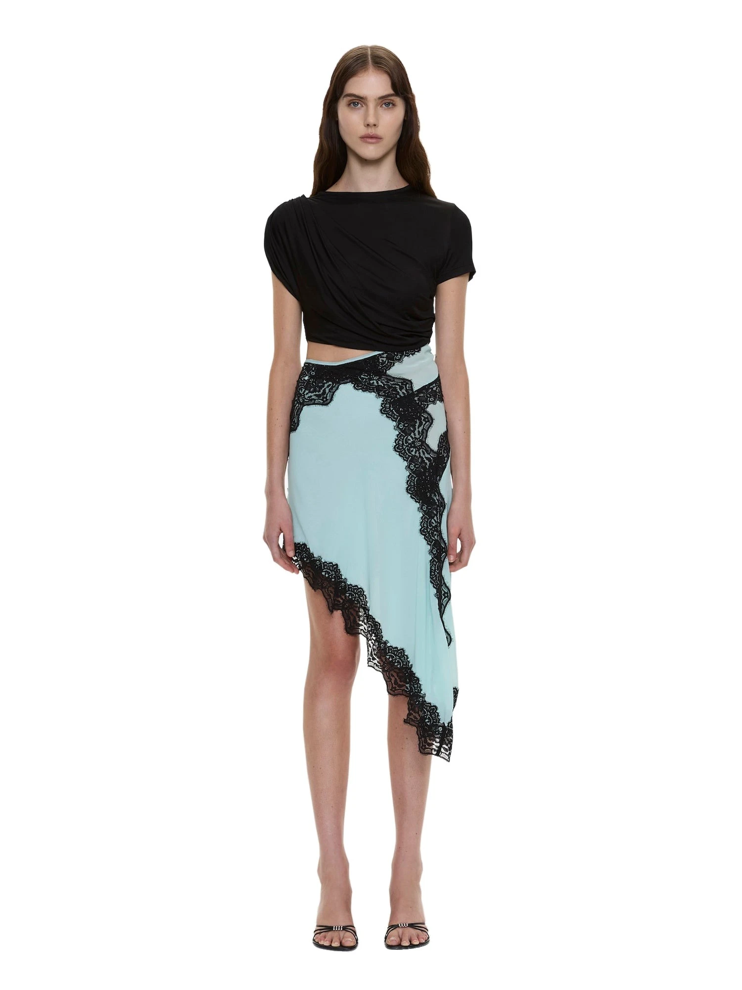 Christopher Esber Verve Twisted Tee Mini Dress in Mystic Mint Multi Christopher Esber Verve Twisted Tee Mini Dress in Mystic Mint Multi | Mini Dresses | Luxury Shoes