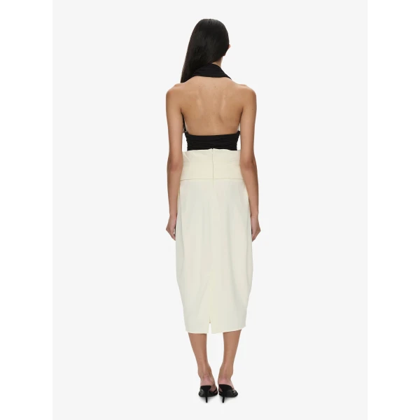 Christopher Esber Virelle Cocoon Skirt in Cream | Skirts | Luxury Shoes 