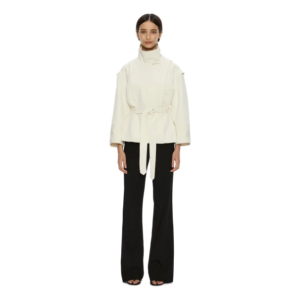 Christopher Esber Virelle Parapet Drift Jacket in Cream | Jackets | Luxury Shoes 