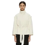 Christopher Esber Virelle Parapet Drift Jacket in Cream | Jackets | Luxury Shoes 