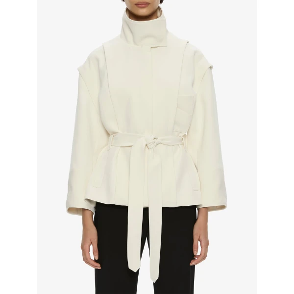 Christopher Esber Virelle Parapet Drift Jacket in Cream | Jackets | Luxury Shoes 