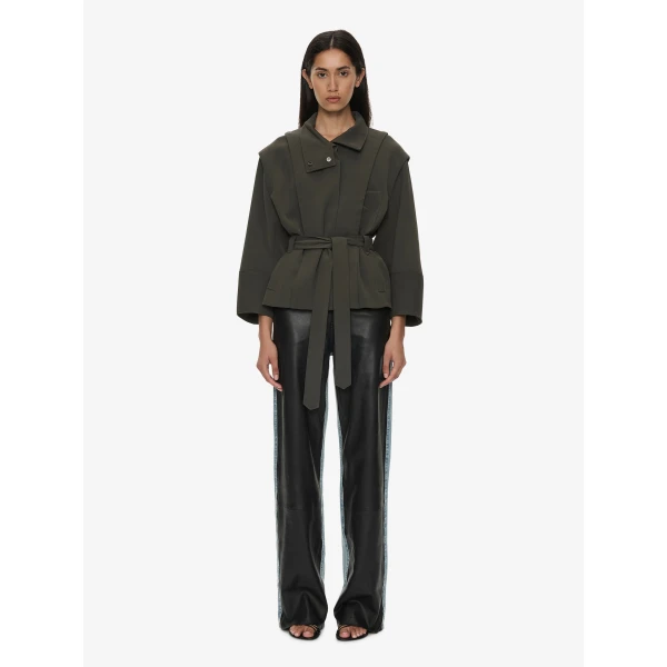 Christopher Esber Virelle Parapet Drift Jacket in Kombu Green | Jackets | Luxury Shoes 
