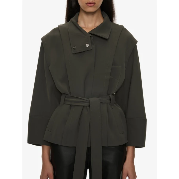 Christopher Esber Virelle Parapet Drift Jacket in Kombu Green | Jackets | Luxury Shoes 