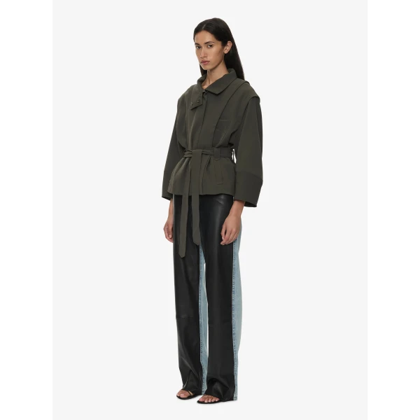 Christopher Esber Virelle Parapet Drift Jacket in Kombu Green | Jackets | Luxury Shoes 