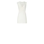 Costarellos Anora Crepe Mini Dress in Off White | Luxury Shoes 