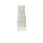 Costarellos Biona Sequined Lace Cami Dress in Grey and Green | Luxury Shoes 