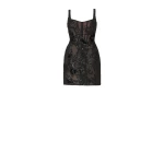 Costarellos Elitta Tulle Corset Mini Dress in Black | Luxury Shoes 