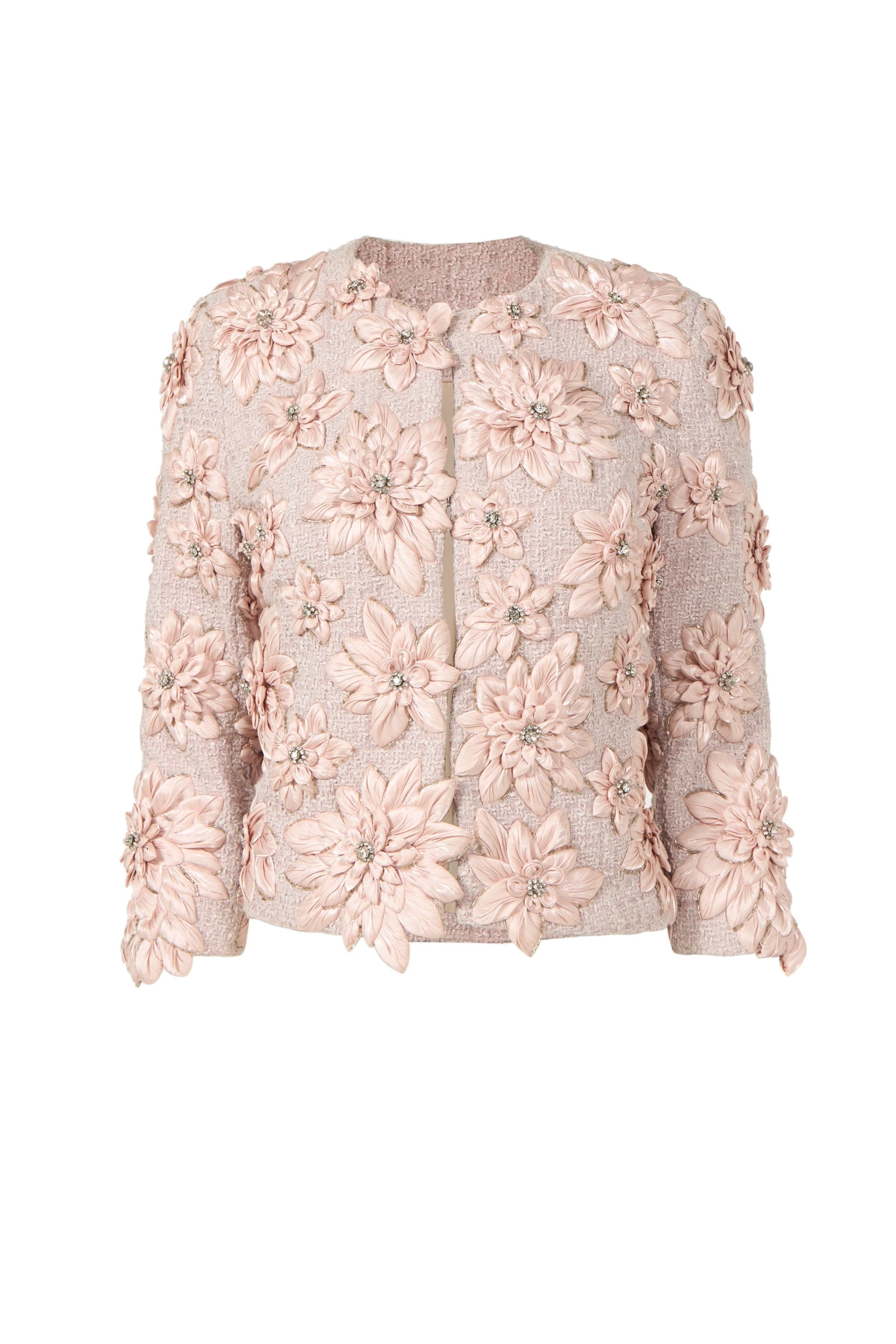 Costarellos Finna Petal Lurex Satin Tailored Jacket in Dusty Pink Costarellos Finna Petal Lurex Satin Tailored Jacket in Dusty Pink | Luxury Shoes