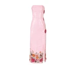 Costarellos Harlee Sequined Strapless Dress in Pink | Luxury Shoes 