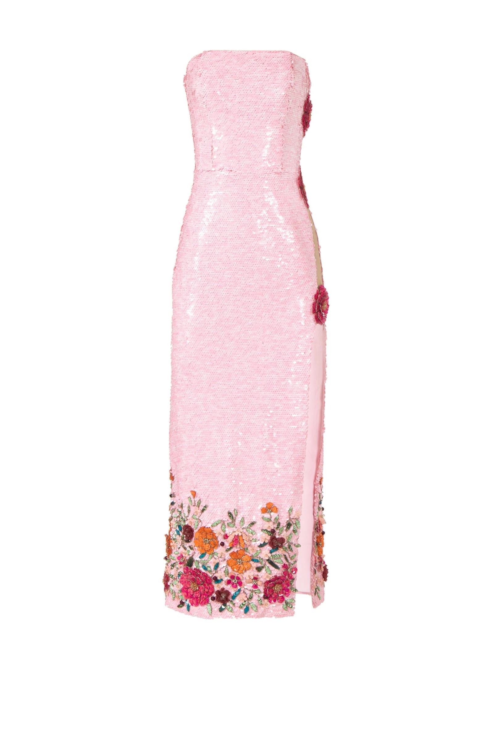 Costarellos Harlee Sequined Strapless Dress in Pink Costarellos Harlee Sequined Strapless Dress in Pink | Luxury Shoes