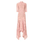 Costarellos Kalissa Guipure Lace Dress in Vintage Rose | Luxury Shoes 