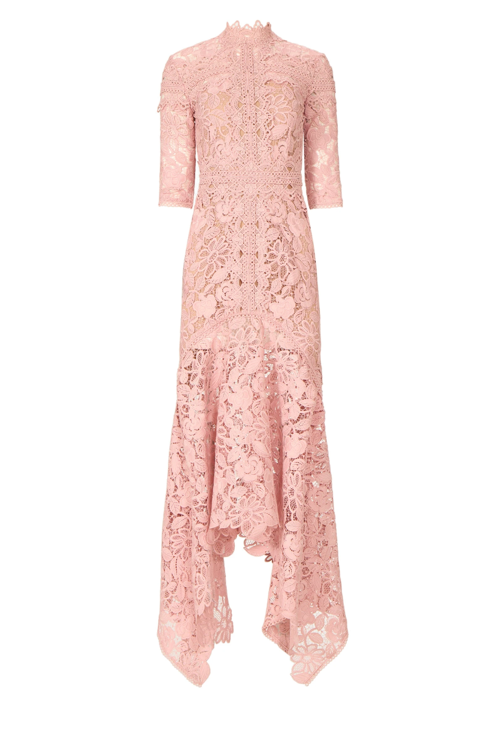 Costarellos Kalissa Guipure Lace Dress in Vintage Rose Costarellos Kalissa Guipure Lace Dress in Vintage Rose | Luxury Shoes