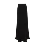 Costarellos Laudrie Velvet Maxi Skirt in Black | Luxury Shoes 